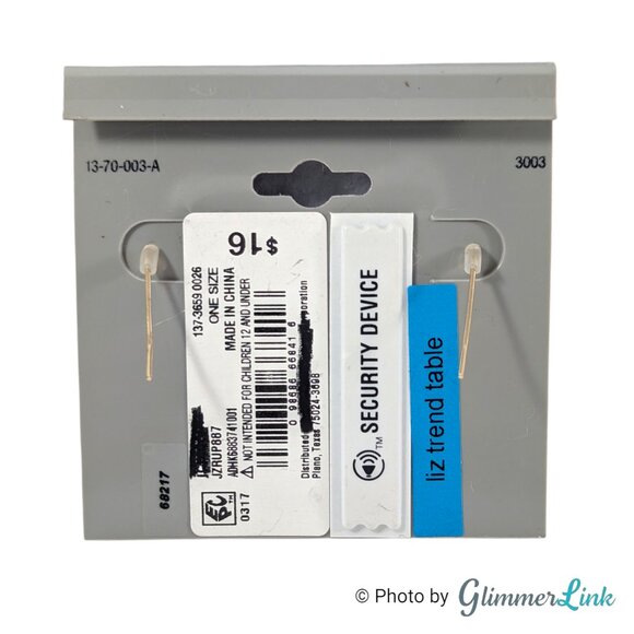 Liz Claiborne Gold Tone Drop Earrings Smokey Gray Rhinestone Circle Dangle NWT - Picture 5 of 8